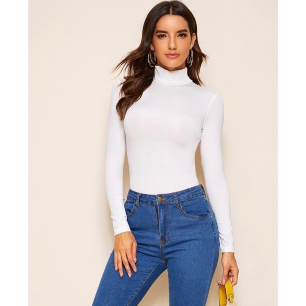 White Longsleeve Turtleneck shirt- brand new!